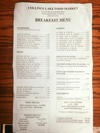 Grocery Store «Collings Lakes Food Market», reviews and photos, 10 E Black Horse Pike # A, Williamstown, NJ 08094, USA