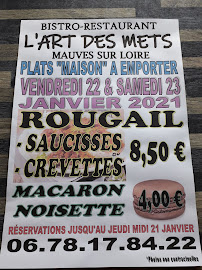 Carte du L'Art des Mets à Mauves-sur-Loire