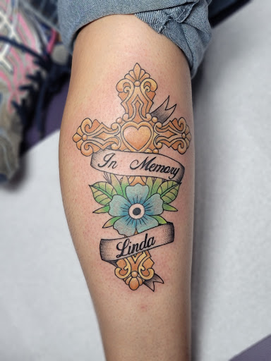 Explore hell hound tattoo ideas, creative tattoo ideas in Easley, available at Peach Pit Tattoo