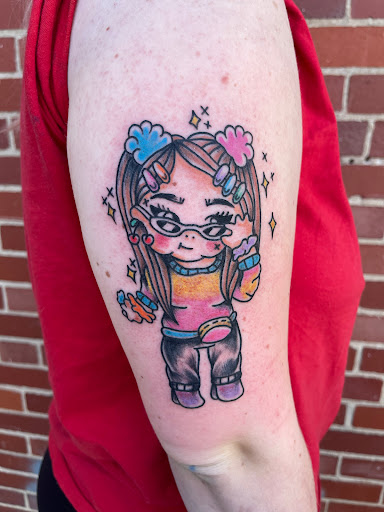 Explore line tattoo ideas for females, creative tattoo ideas in Strasburg, available at Champion Tattoo Company