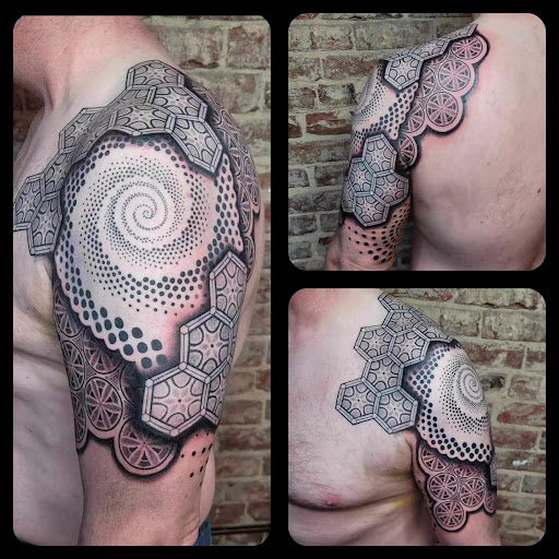 Find tattoos ideas on chest for your next unique tattoo in Omaha at Collective Hive Tattoo