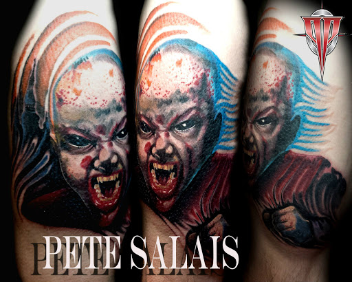 Explore leather tattoo ideas, creative tattoo ideas in Arlington, available at Pistol Petes Tattoo Saloon