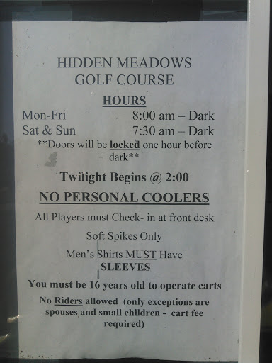 Public Golf Course «Hidden Meadows Golf Course», reviews and photos, 13000 Old Cove Rd, Northport, AL 35473, USA