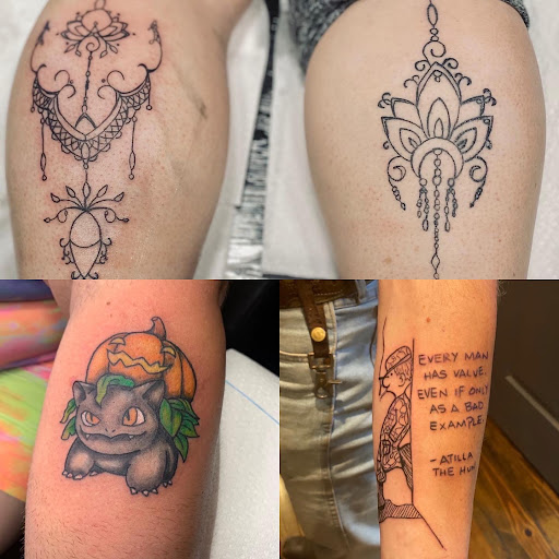 Explore husband name tattoo ideas for wife, creative tattoo ideas in Augusta, available at Moth & Magpie Tattoo