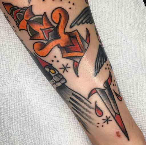 Explore arm tattoo ideas for females, creative tattoo ideas in Atlanta, available at Big Cat Tattoo