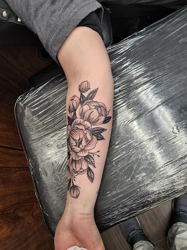 Explore sleeve forearm tattoo ideas for men, creative tattoo ideas in Keansburg, available at Attractive Tattoo New Jersey Body Jewelry Outlet