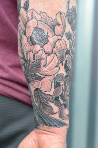 Explore blue tattoo ideas, creative tattoo ideas in Athens, available at Truths & Roses Tattoo