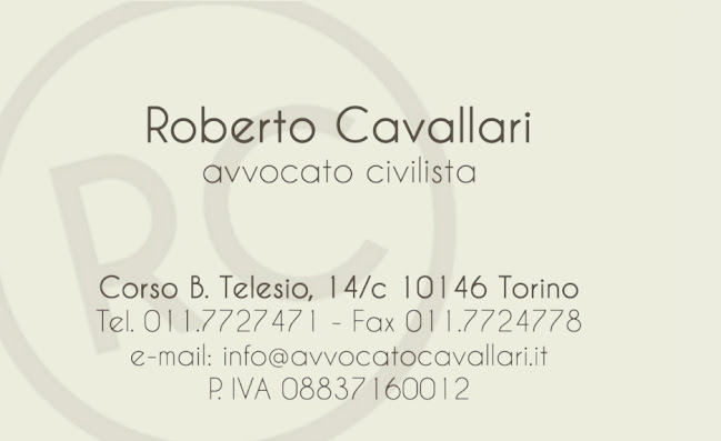 Cavallari Avv. Roberto - Torino