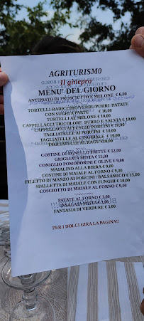 Restaurant Il Ginepro Ristorante Agriturismo à Castelnovo ne' Monti (la carte)