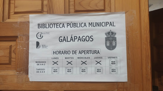 Biblioteca Pública Municipal de Galápagos. C. Olmo, 1, 19174 Galápagos, Guadalajara, España