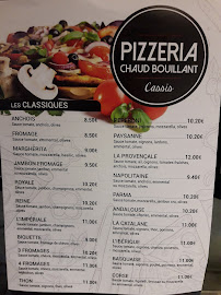 Carte du Pizzeria chaud bouillant à Cassis