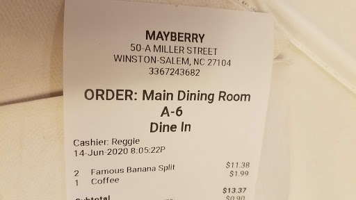 Ice Cream Shop «Mayberry», reviews and photos, 50 Miller St A, Winston-Salem, NC 27104, USA