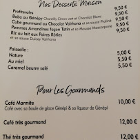 La Marmite à Bourg-Saint-Maurice menu