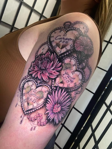 Explore colorful tattoo ideas, creative tattoo ideas in Modesto, available at Dying Art Tattoo