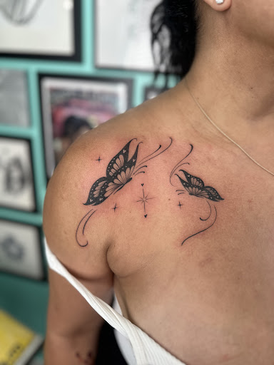 Explore tribal dragon tattoo ideas, creative tattoo ideas in North Hollywood, available at Los Tiempos Studio