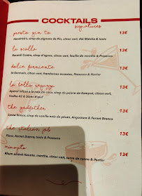 Carte du GRUPPOMIMO - Restaurant Italien à Levallois-Perret - Pizza, pasta & cocktails à Levallois-Perret