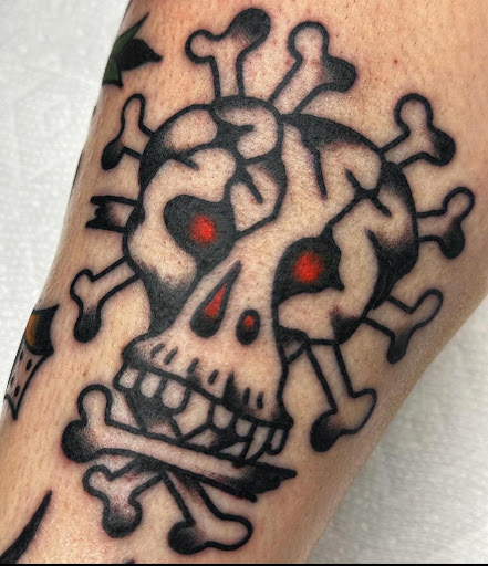 Explore cherub tattoo ideas, creative tattoo ideas in Johnson City, available at Gold Cross Tattoo Co.