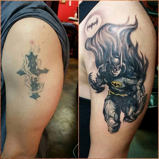 Explore gap filling tattoo ideas, creative tattoo ideas in San Angelo, available at Inkland Tattoo Studio