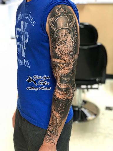 Explore japanese arm tattoo ideas, creative tattoo ideas in San Diego, available at Wylde Sydes Tattoo & Body Piercing