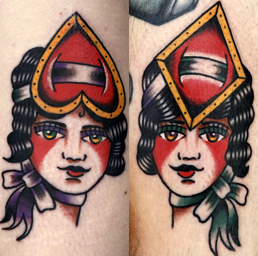 Explore native tattoo sleeve ideas, creative tattoo ideas in Johnson City, available at Gold Cross Tattoo Co.