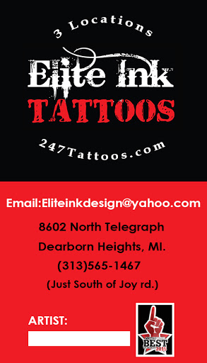 Tattoo Shop «Elite Ink Tattoo Studios», reviews and photos, 8602 N Telegraph Rd, Dearborn Heights, MI 48127, USA