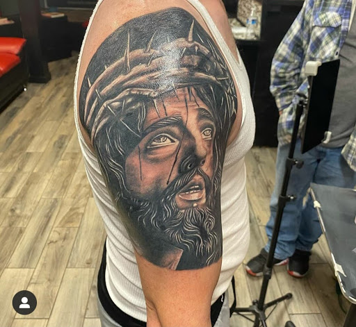 Explore terrifier tattoo ideas, creative tattoo ideas in Scranton, available at Black Lion Studio Tattoo