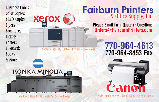 Commercial Printer «Fairburn Printers & Office Supply, Inc.», reviews and photos, 208 SE Broad St, Fairburn, GA 30213, USA