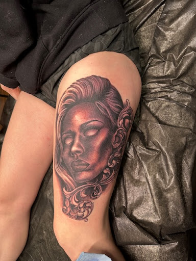 Explore air tattoo ideas, creative tattoo ideas in Austin, available at Black Swan Tattoo Company