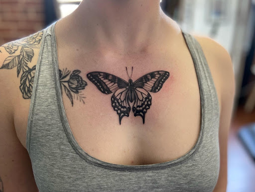Explore simple cover up tattoo ideas, creative tattoo ideas in Scipio Center, available at Ace of Wands Private Tattoo & Tarot Studio . Appointment Only
