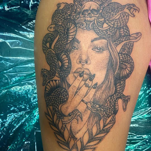 Explore full moon tattoo ideas, creative tattoo ideas in Brandon, available at Soul Reflections