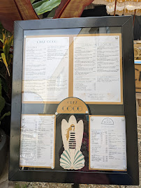 Restaurant Chez Coco à Biarritz (la carte)