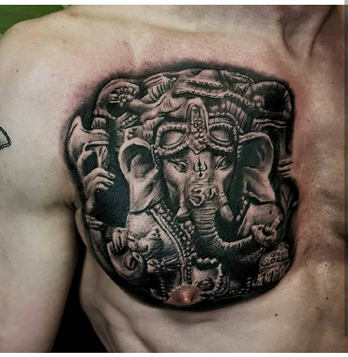 Explore pin up girl tattoo ideas, creative tattoo ideas in Wichita Falls, available at Firme Copias Tattoo shop