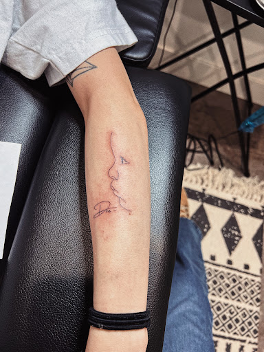 Explore forearm half sleeve cover up tattoo ideas, creative tattoo ideas in Burley, available at Fine Line Ink