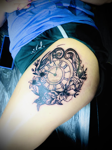 Explore first male tattoo ideas, creative tattoo ideas in Lake City, available at Crooked Spines Tattoo Studio