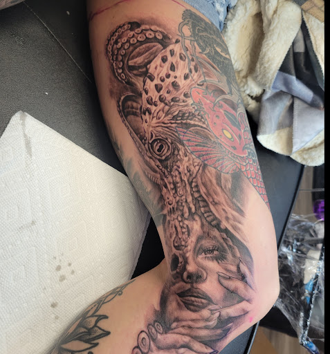 Explore slash tattoo ideas, creative tattoo ideas in Round Rock, available at Beto Tats