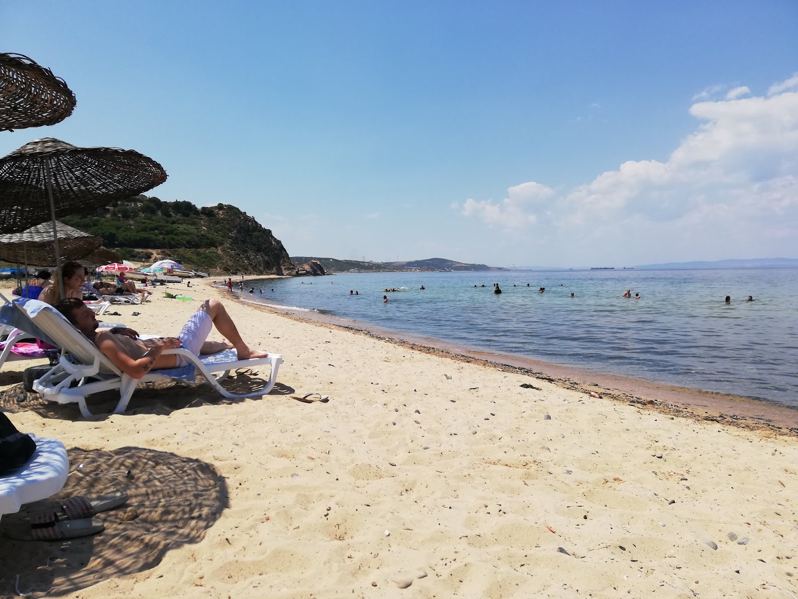 Foto van Sahmelek beach met turquoise puur water oppervlakte