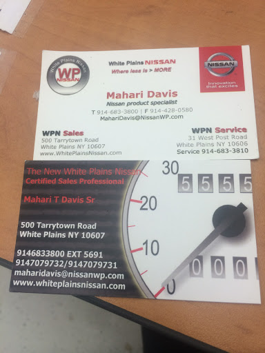 Car Dealer «White Plains Nissan Sales», reviews and photos, 500 Tarrytown Rd, White Plains, NY 10607, USA