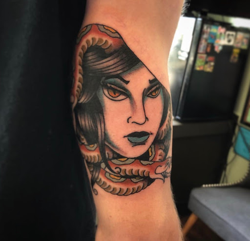 Explore willy wonka tattoo ideas, creative tattoo ideas in Lawrence, available at Standard Electric Tattooing