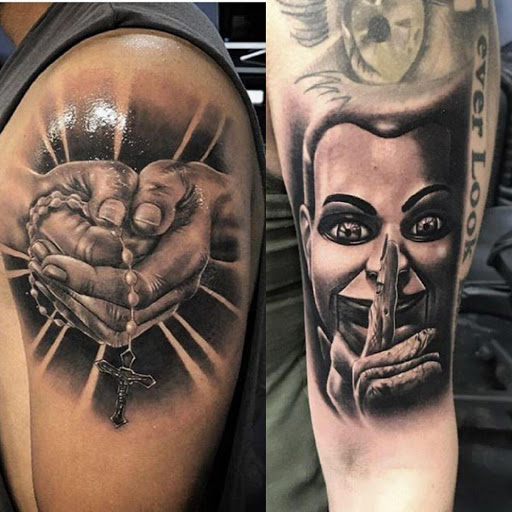 Explore piglet tattoo ideas, creative tattoo ideas in Hesperia, available at Logic Ink Tattoo & Piercing