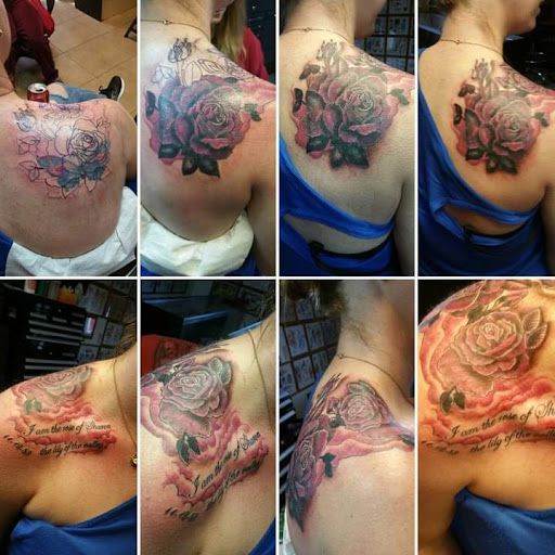 Explore addiction tattoo ideas, creative tattoo ideas in Elko, available at Tom Custom Tattoos and Body Piercing Studio