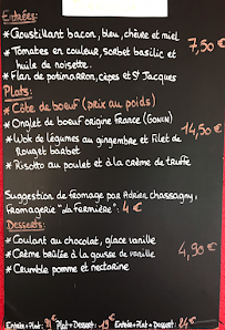 Restaurant Côte à Côte à Saint-Jean-Saint-Maurice-sur-Loire menu