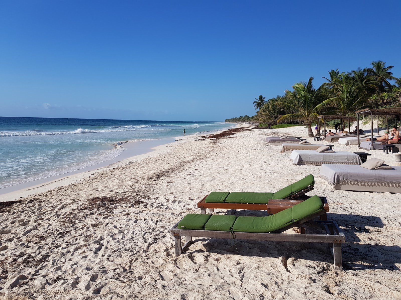 Photo de Plage de Tulum avec l'eau cristalline de surface