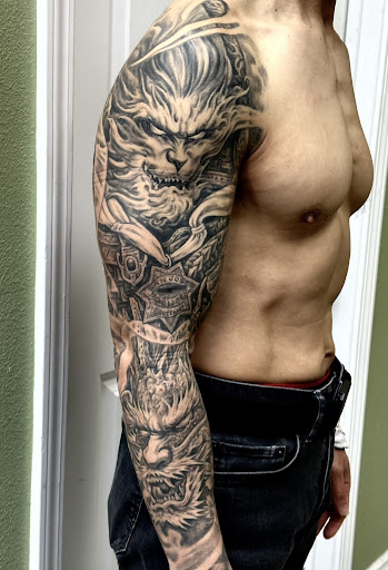 Explore cross cover up tattoo ideas, creative tattoo ideas in Sunnyvale, available at Da Wei Tattoo Inc