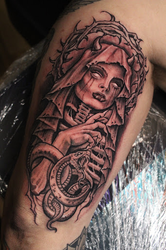 Explore skull tattoo ideas for men, creative tattoo ideas in Homosassa, available at Citrus Tattoos