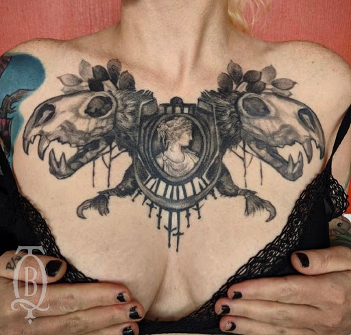 Explore protection tattoo ideas, creative tattoo ideas in Marietta, available at The Queen Bee Tattoo and Piercing Parlour