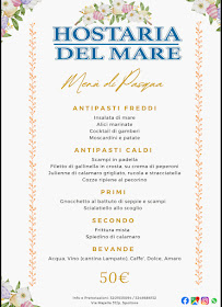 HOSTARIA DEL MARE à Santa Teresa menu