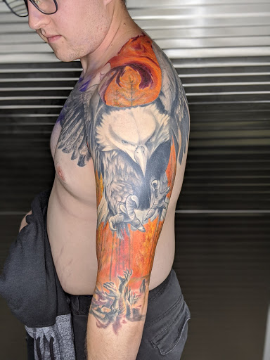 Explore tattoo ideas abstract, creative tattoo ideas in Longmont, available at Sharkys Paradise