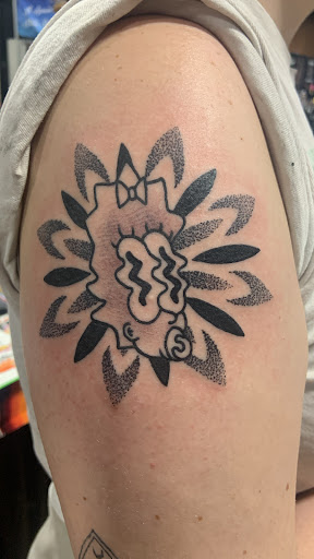 Explore upper arm sleeve tattoo ideas, creative tattoo ideas in Richland, available at Luna Roja tattoos