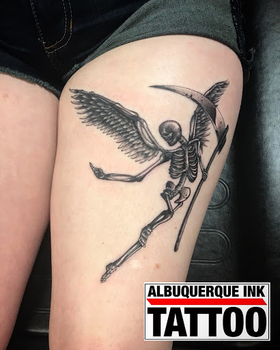 Explore men's neck tattoo ideas, creative tattoo ideas in Albuquerque, available at Albuquerque Ink Tattoo