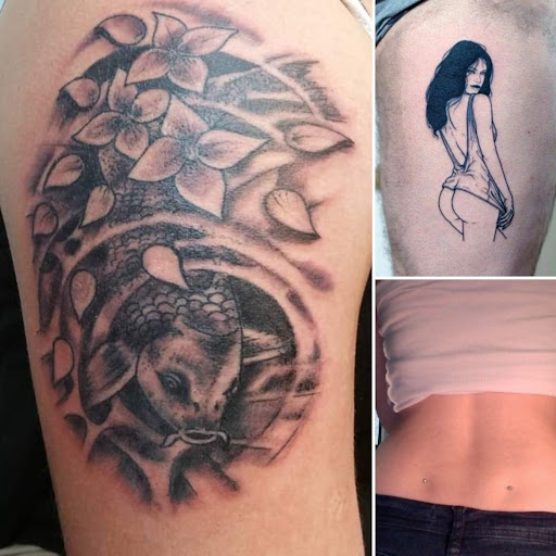 Explore bluey tattoo ideas, creative tattoo ideas in Elko, available at Tom Custom Tattoos and Body Piercing Studio